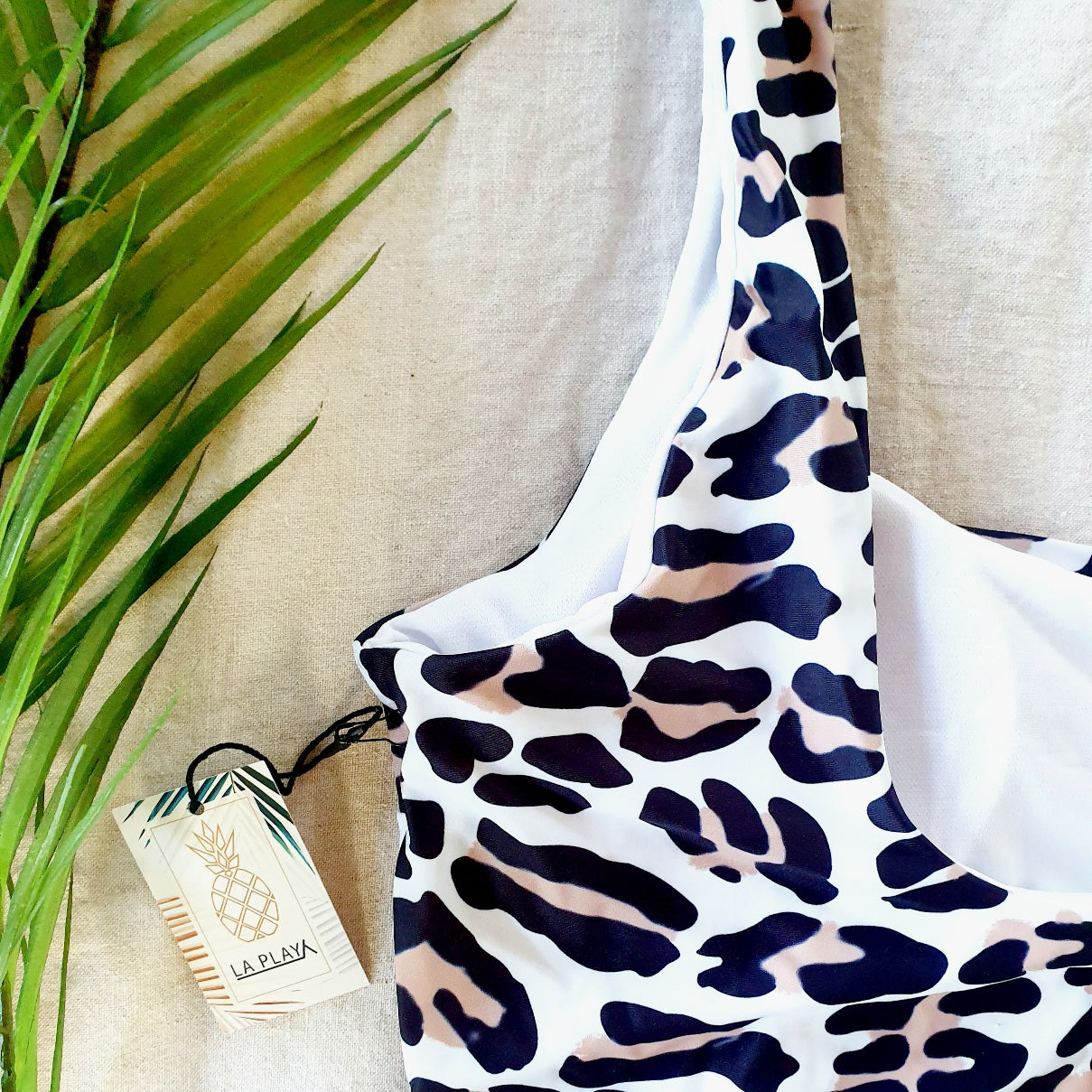 Swimwear white leopard