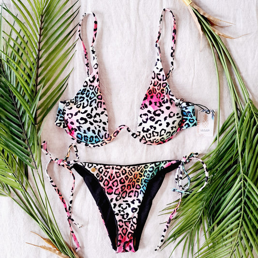 Top + Bottom Leopard fluor