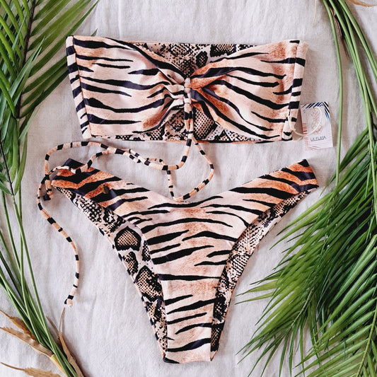 Top strapless + Bottom Tiger reversible