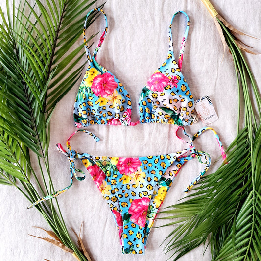 Top + Bottom Leopard tropical